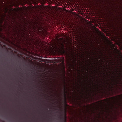 Saint Laurent Velvet Y Quilted Monogram Toy Loulou Chain Satchel Light Burgundy 8 of 11