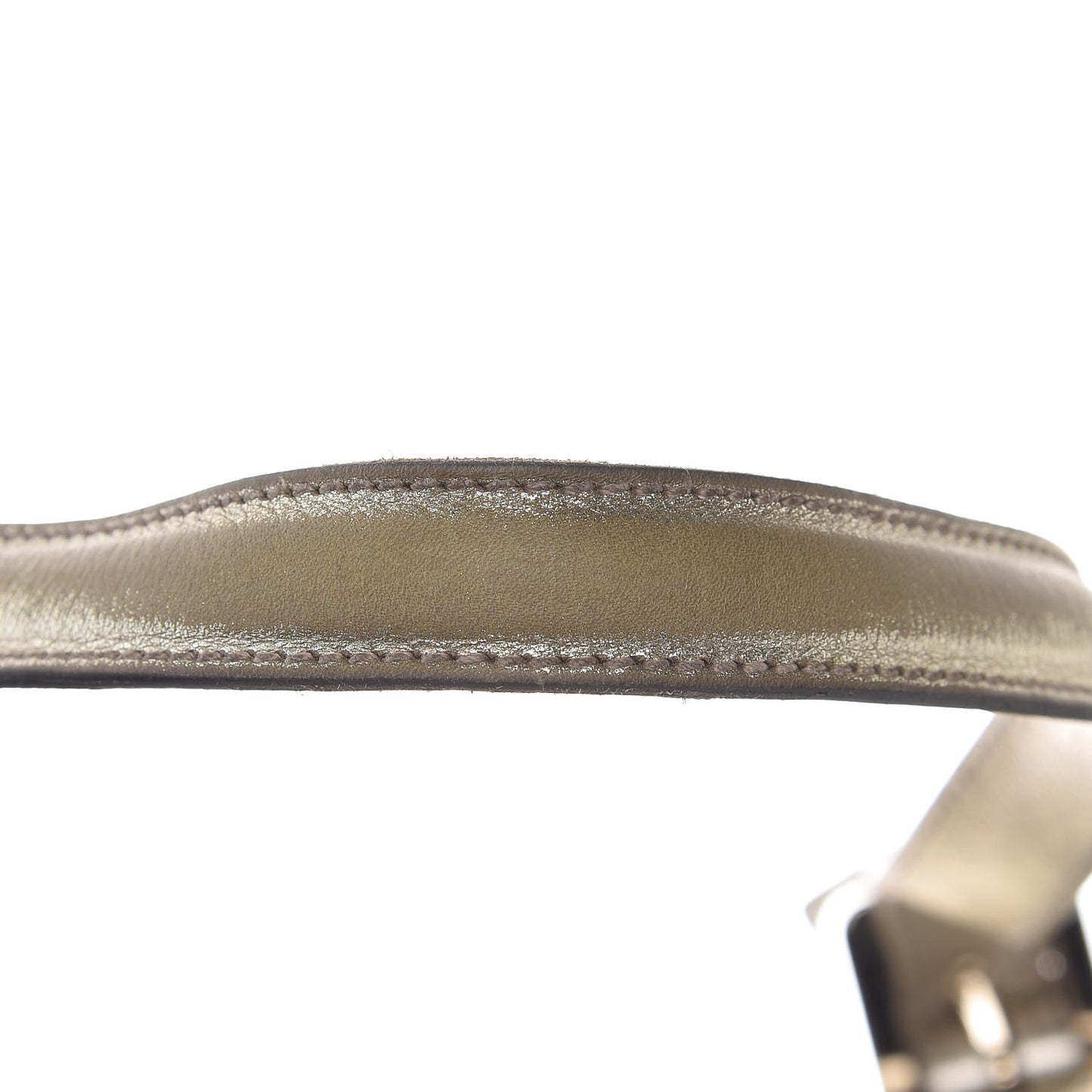 Metallic Calfskin Small Britt Boston Gold