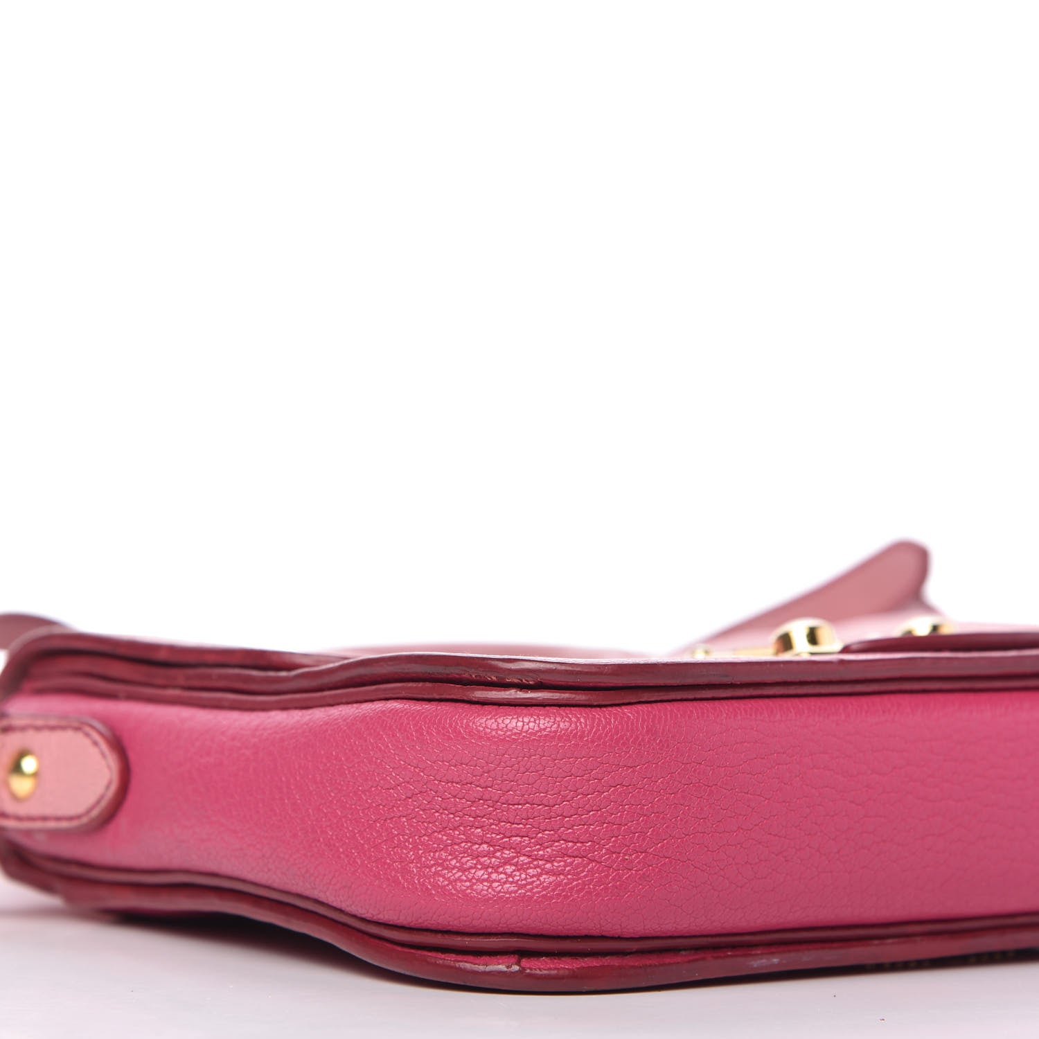 Miu Miu Goatskin Madras Shoulder Bag Rosa Peonia 6 of 9
