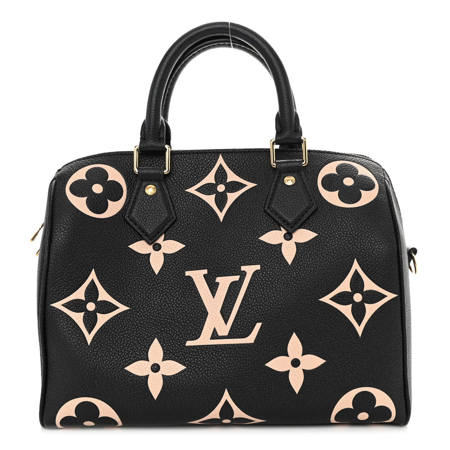 Empreinte Monogram Giant Speedy Bandouliere 25 Black Beige