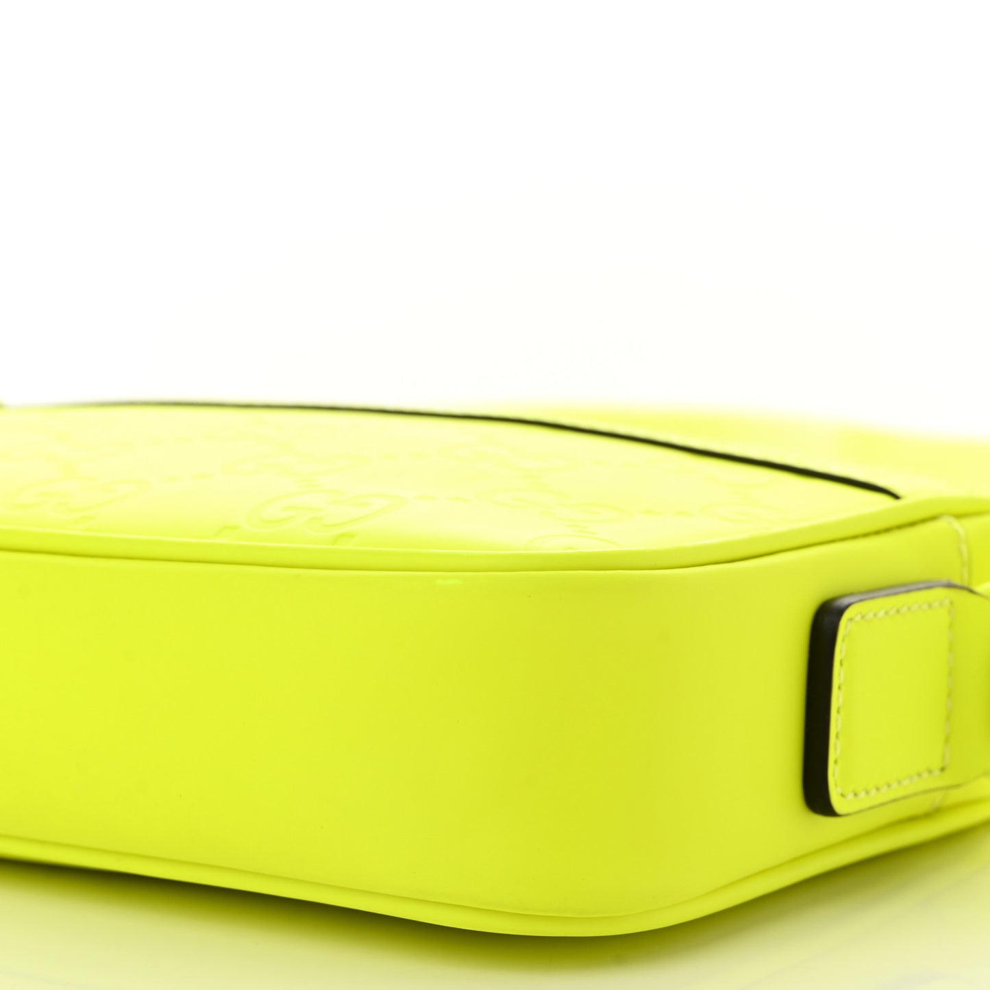 Rubber Effect Monogram GG Crossbody Bag Fluorescent Yellow