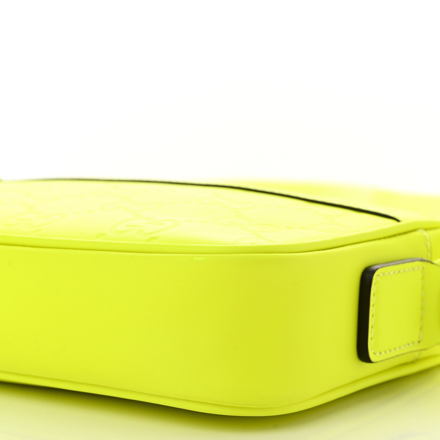 Gucci Rubber Effect Monogram GG Crossbody Bag Fluorescent Yellow 11 of 12
