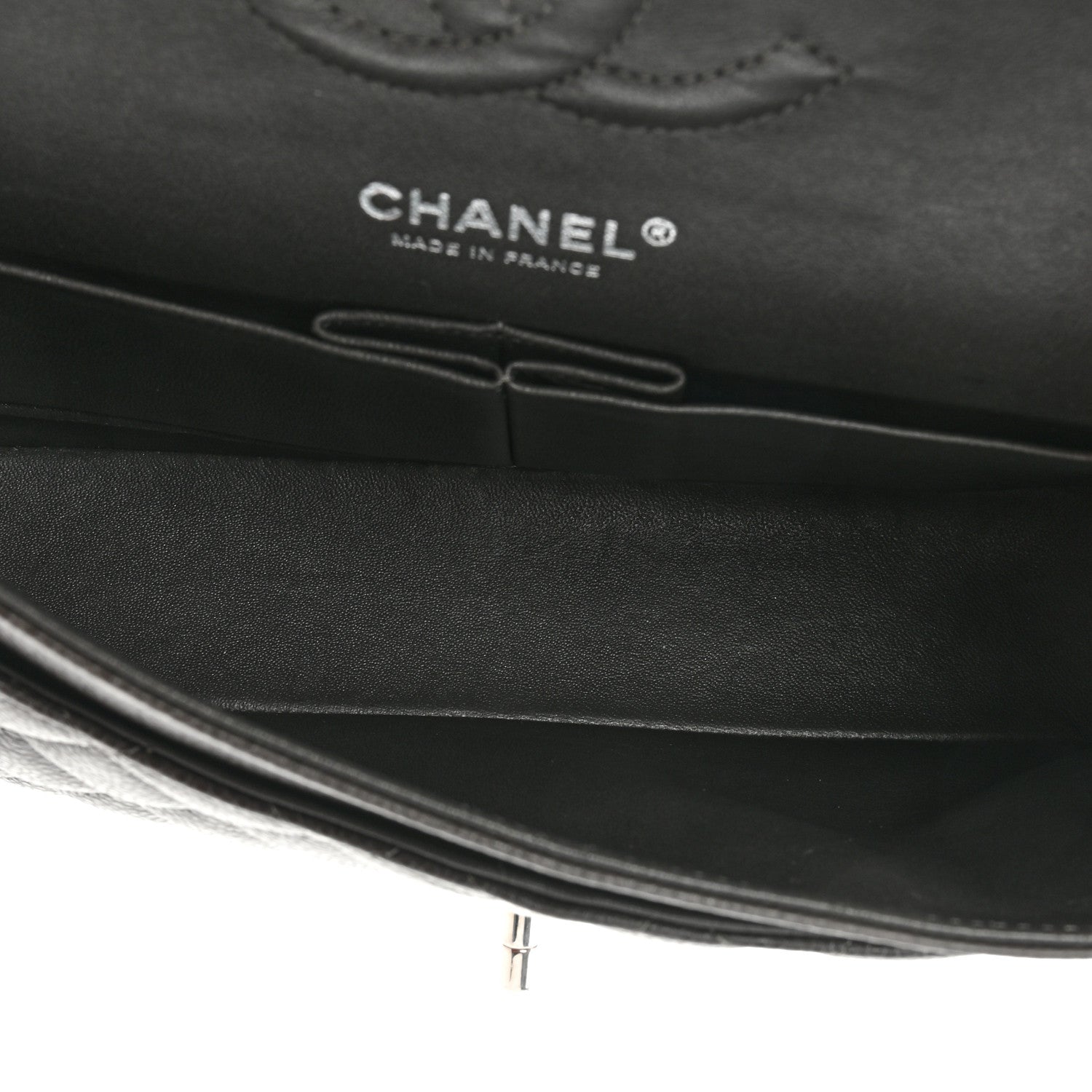 Chanel Caviar Quilted Medium Double Flap Dark Grey 5 of 16