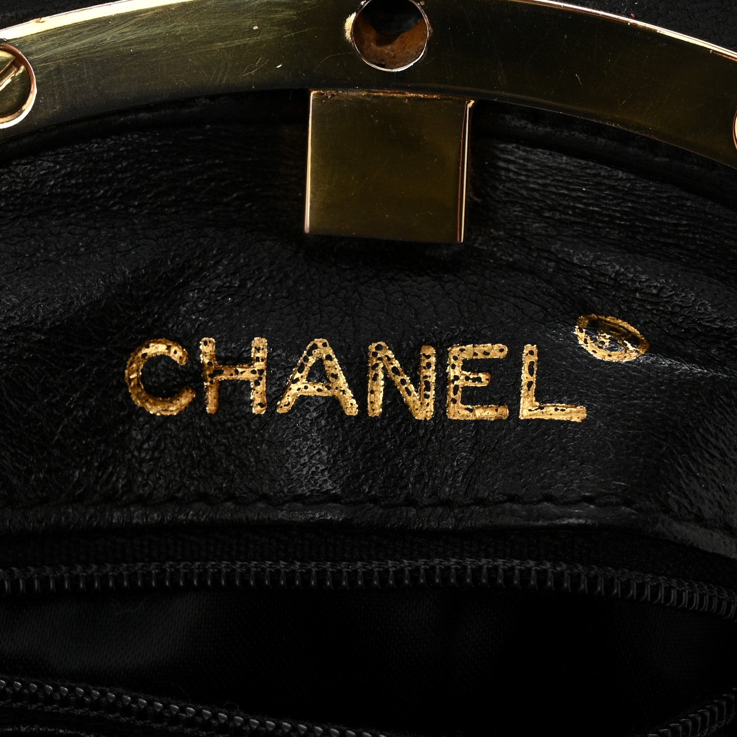Chanel Lambskin Quilted Tassel Kiss Lock Evening Clutch With Chain Black 6 of 11
