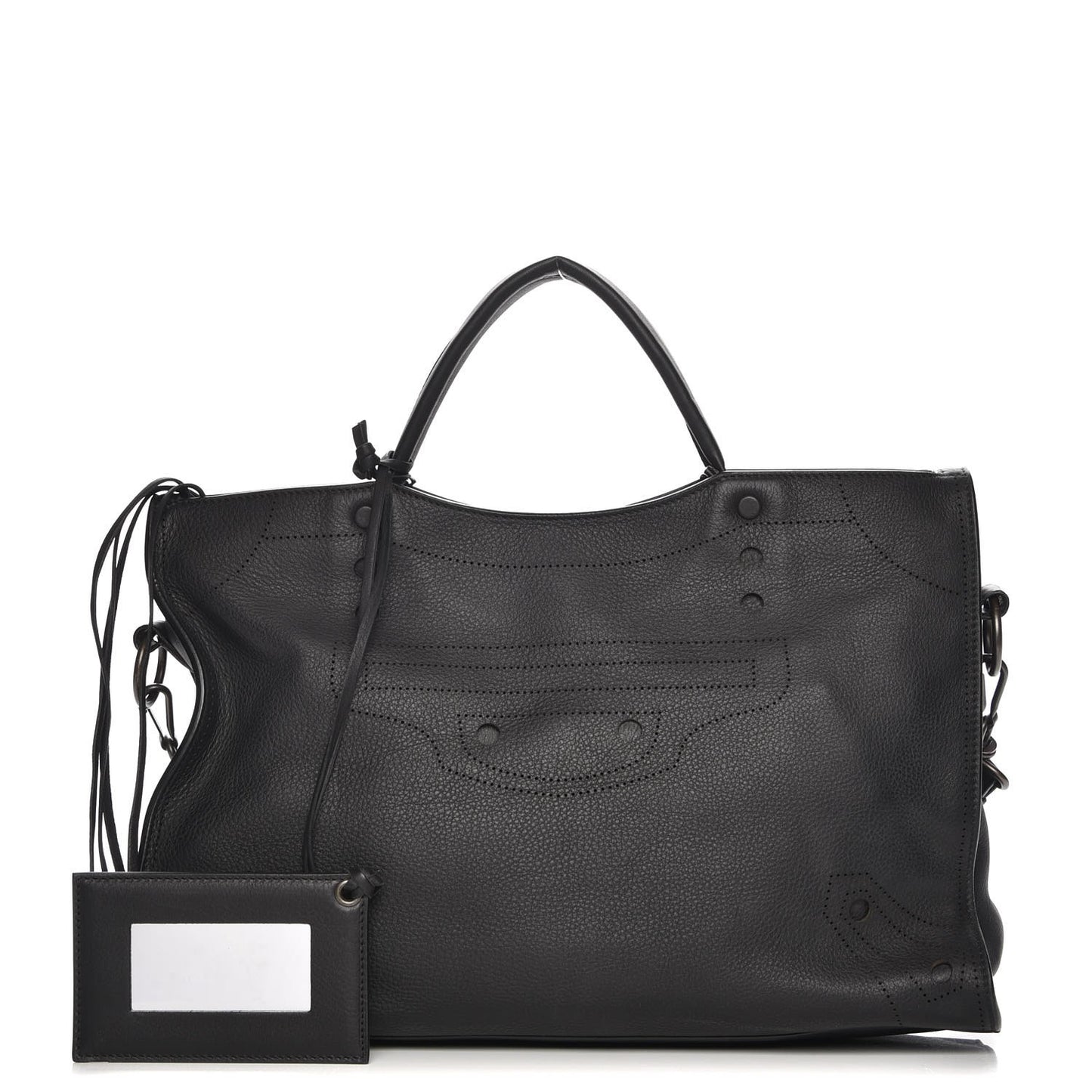 Veau Grana Perforated Blackout Hardware City Black