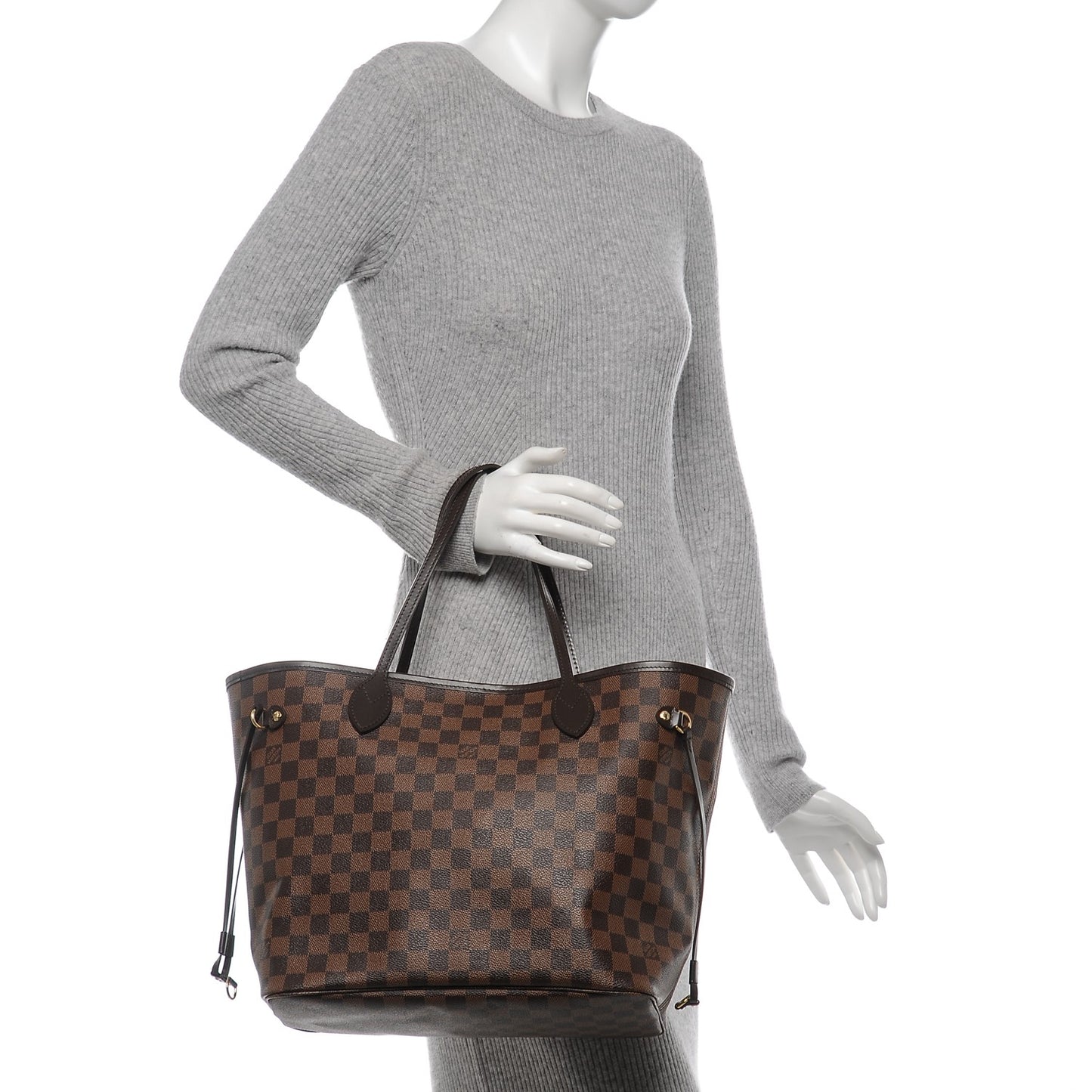 Damier Ebene Neo Neverfull MM Rose Ballerine