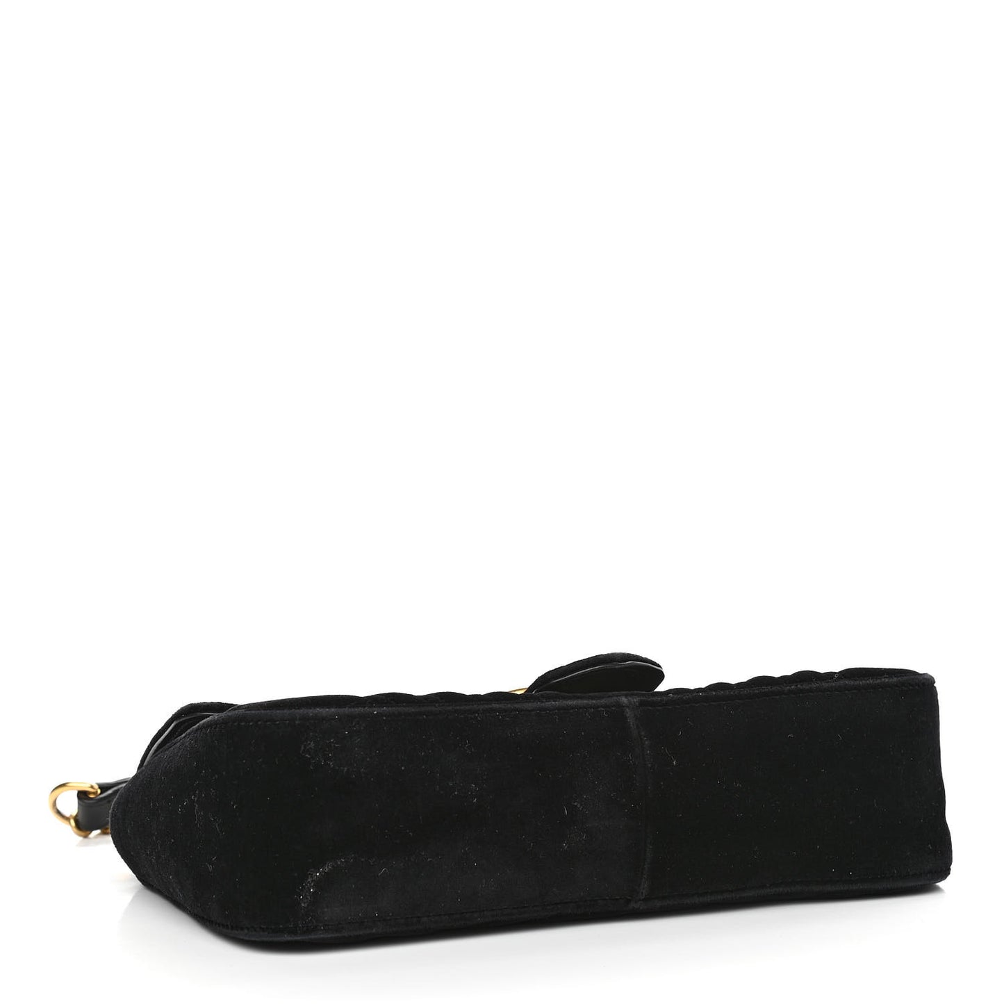 Velvet Matelasse Small GG Marmont Shoulder Bag Black