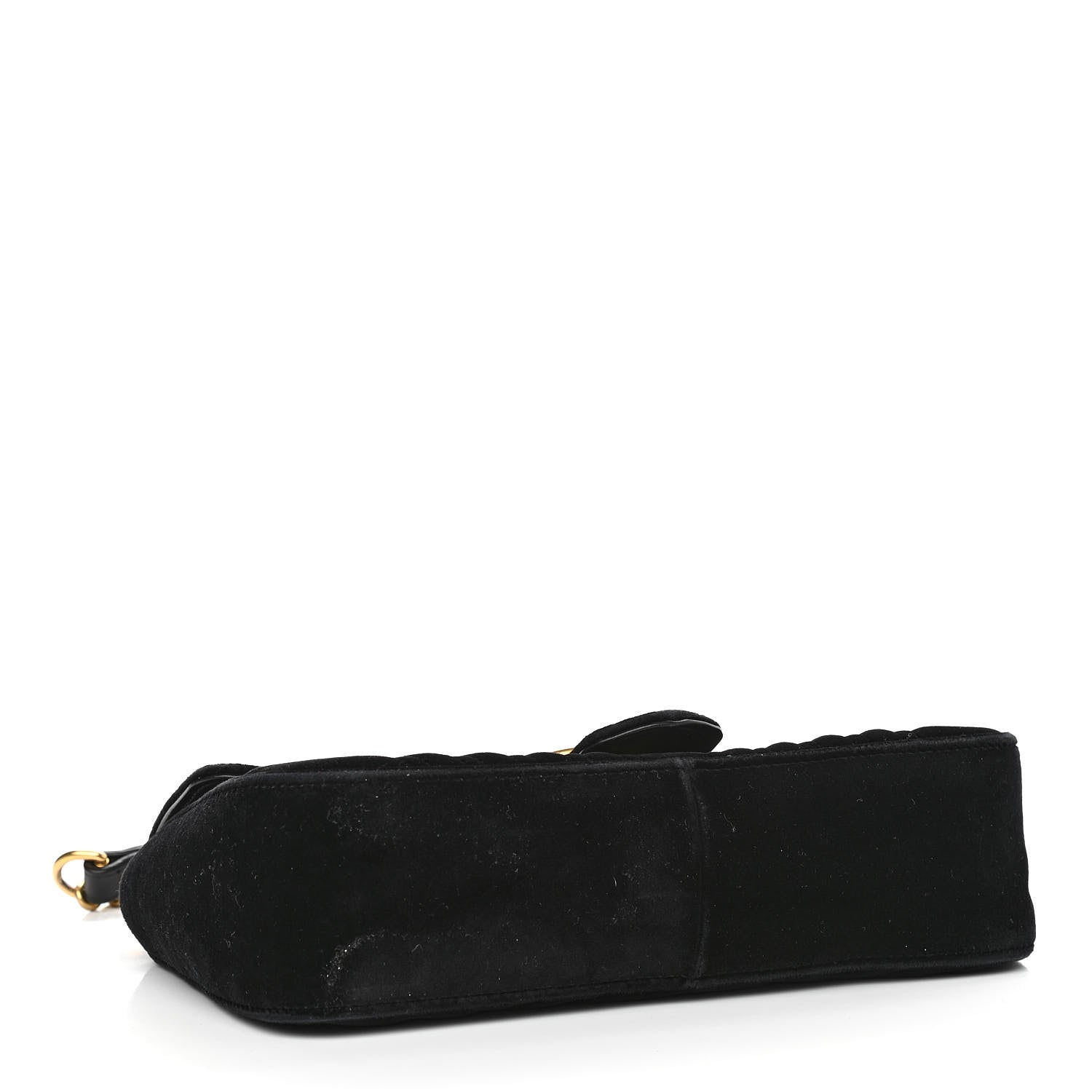 Gucci Velvet Matelasse Small GG Marmont Shoulder Bag Black 4 of 11