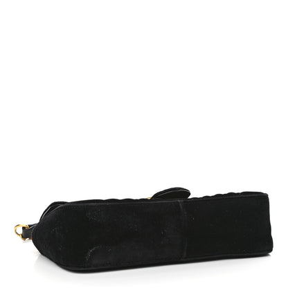 Gucci Velvet Matelasse Small GG Marmont Shoulder Bag Black 4 of 11