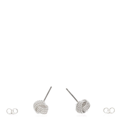 Tiffany Sterling Silver Twist Knot Earrings 3 of 4