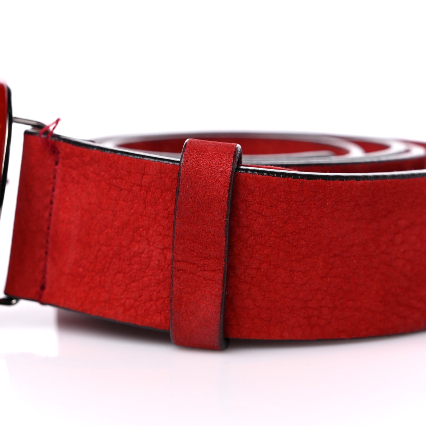 Nubuck Interlocking G Belt 105 42 Red