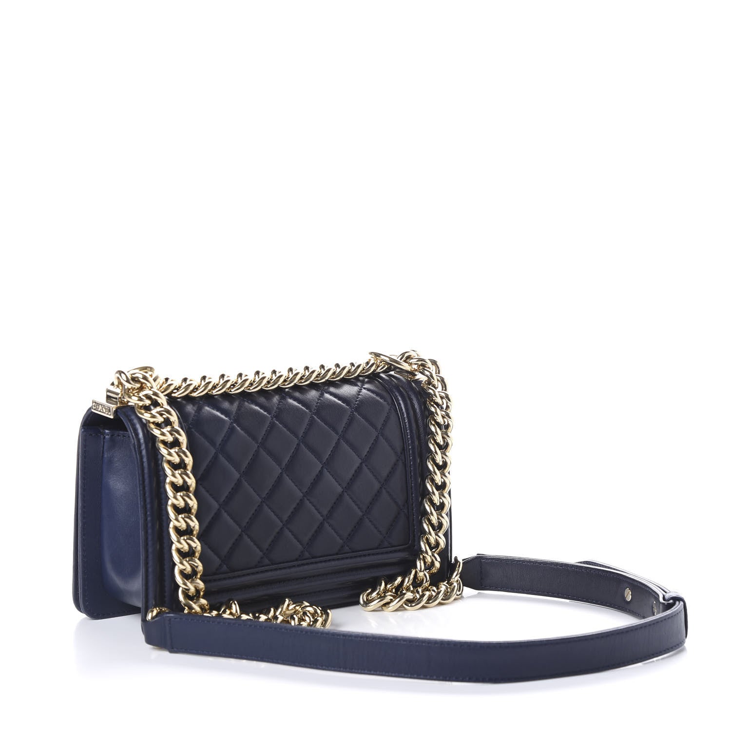 Chanel Lambskin Quilted Small Boy Flap Navy 2 of 9
