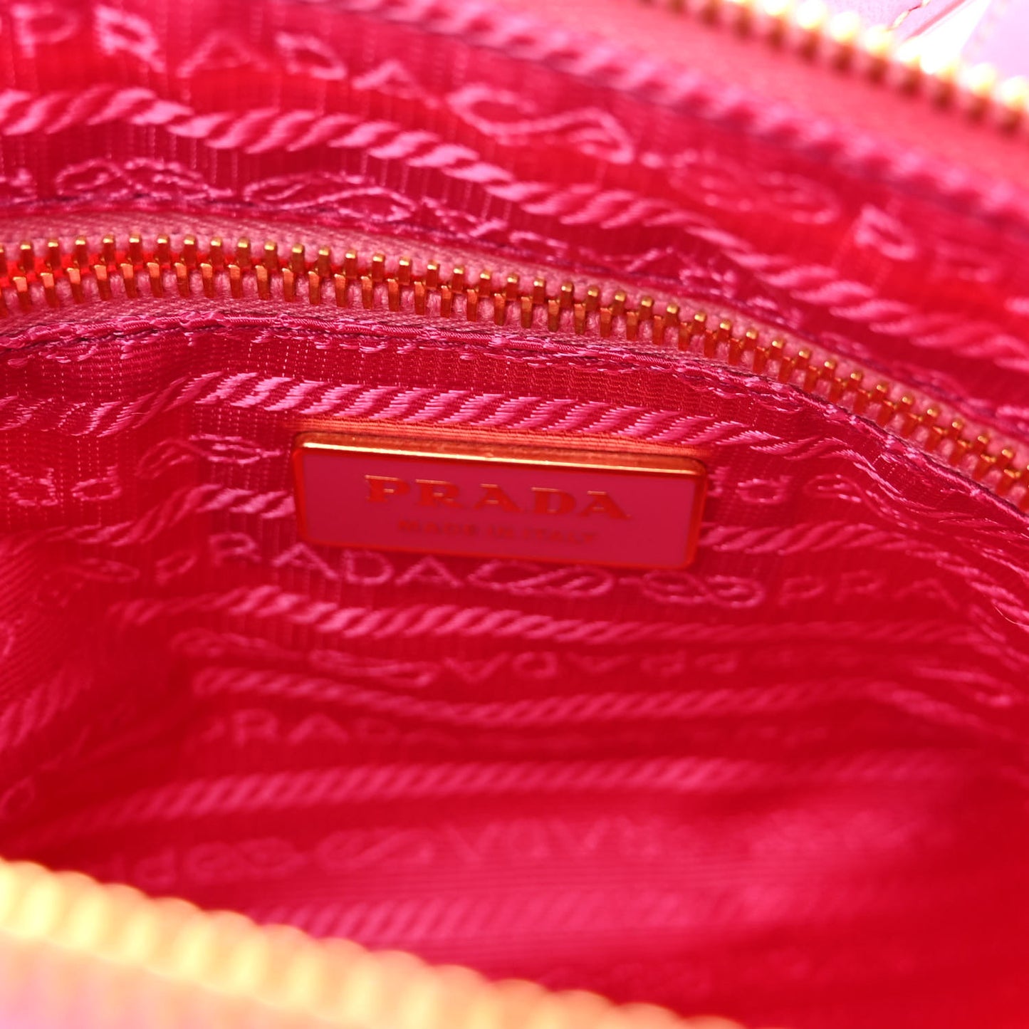 Tessuto Nylon Fiocco Bow Shoulder Bag Begonia