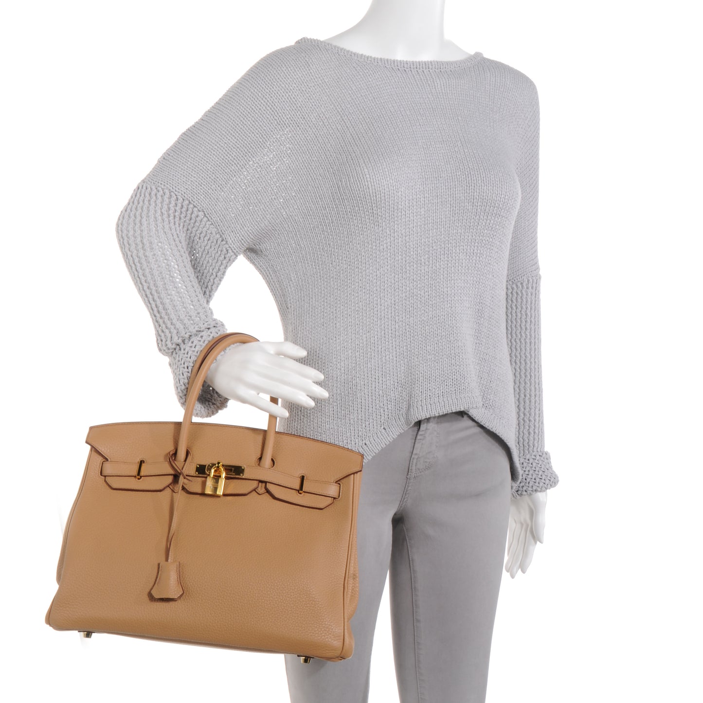 Taurillon Clemence Birkin 35 Tabac Camel