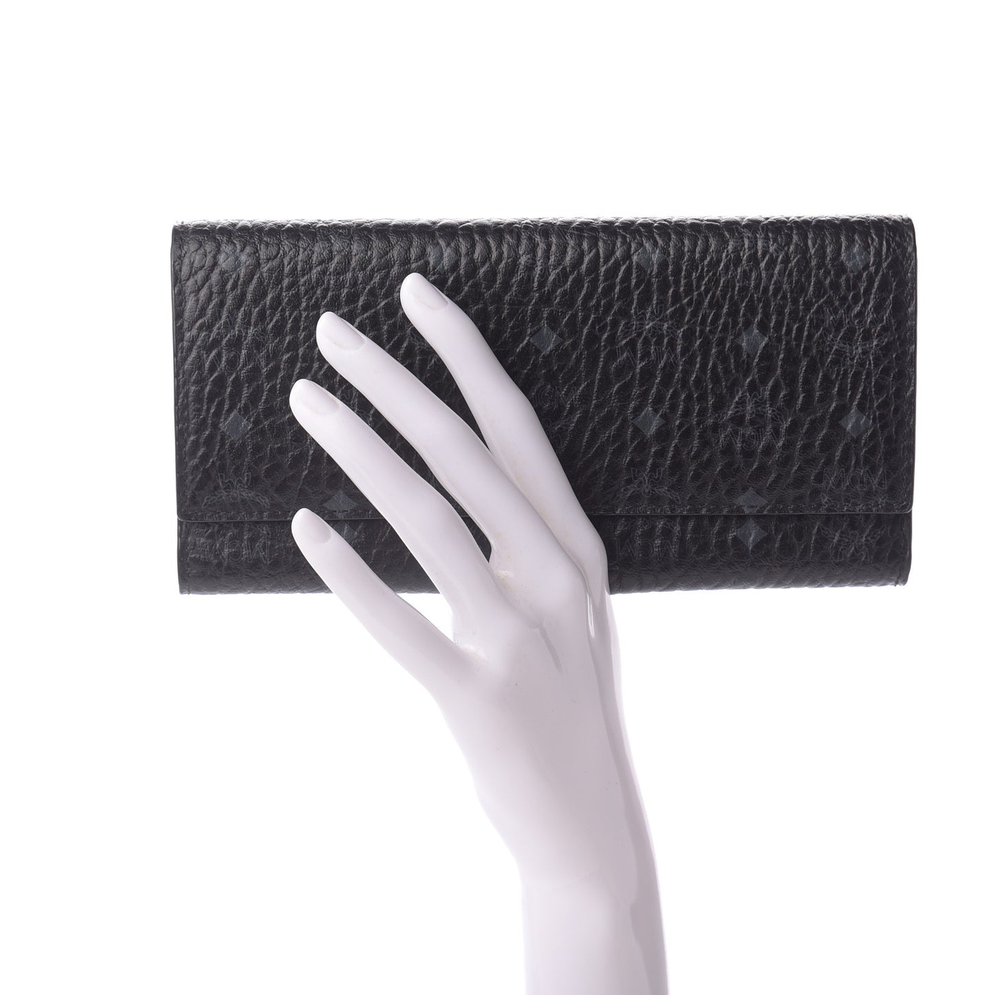 Visetos Large Tri-Fold Flap Wallet Black