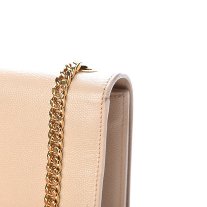 Saint Laurent Grain De Poudre Small Monogram Kate Satchel Nude Powder 12 of 13