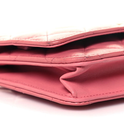 Chanel Aged Calfskin Quilted Reissue Wallet On Chain WOC Pink 9 of 14
