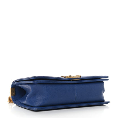Chanel Caviar Quilted Medium Boy Flap Blue 4 of 11