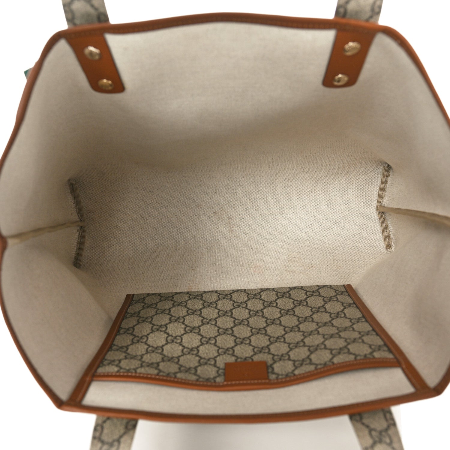 Gucci GG Plus Monogram Medium Signature Web Loop Tote Light Brown 6 of 11