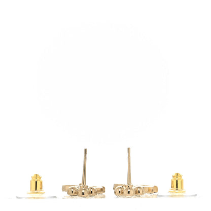 Chanel Crystal CC Drop Earrings Gold 3 of 4