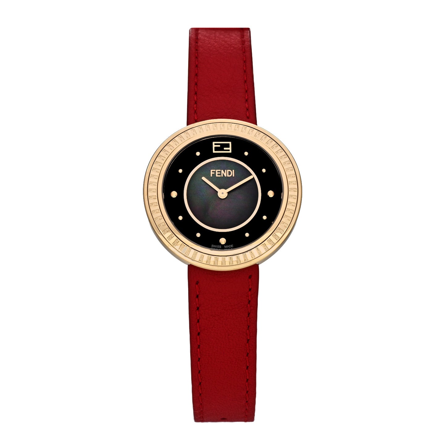 Stainless Steel Calfskin Fur 36mm Fendi My Way Quartz Watch