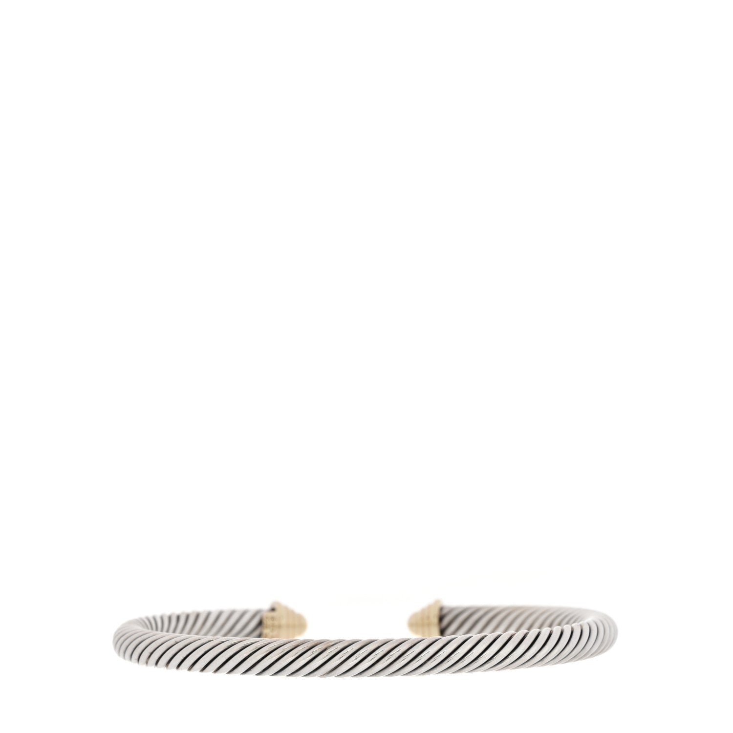 David Yurman DAVID YURMAN Sterling Silver 14K Yellow Gold 5mm Cable Classics Bracelet 2 of 3