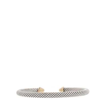 David Yurman DAVID YURMAN Sterling Silver 14K Yellow Gold 5mm Cable Classics Bracelet 2 of 3