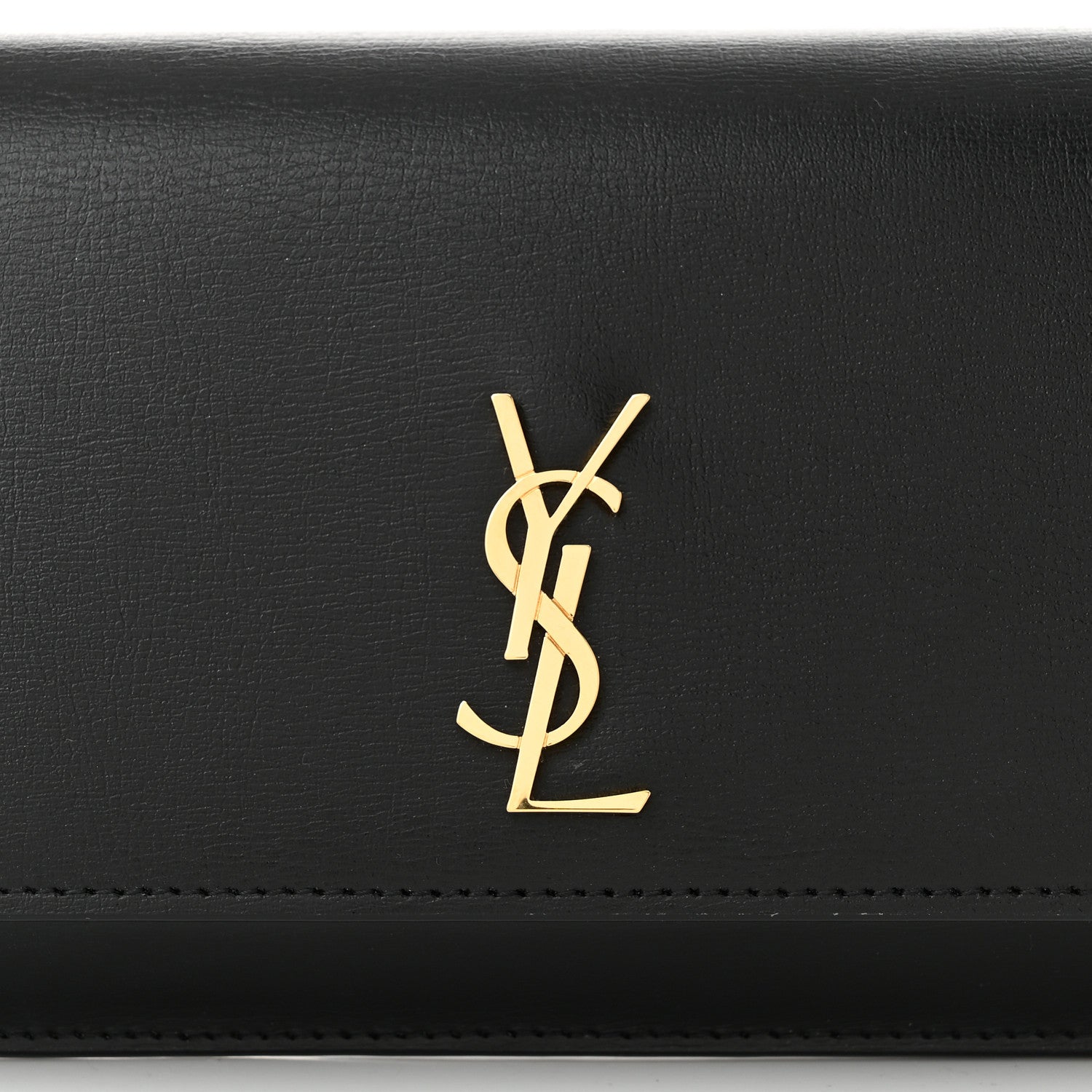Saint Laurent Smooth Calfskin Monogram Phone Holder Crossbody Black 7 of 10