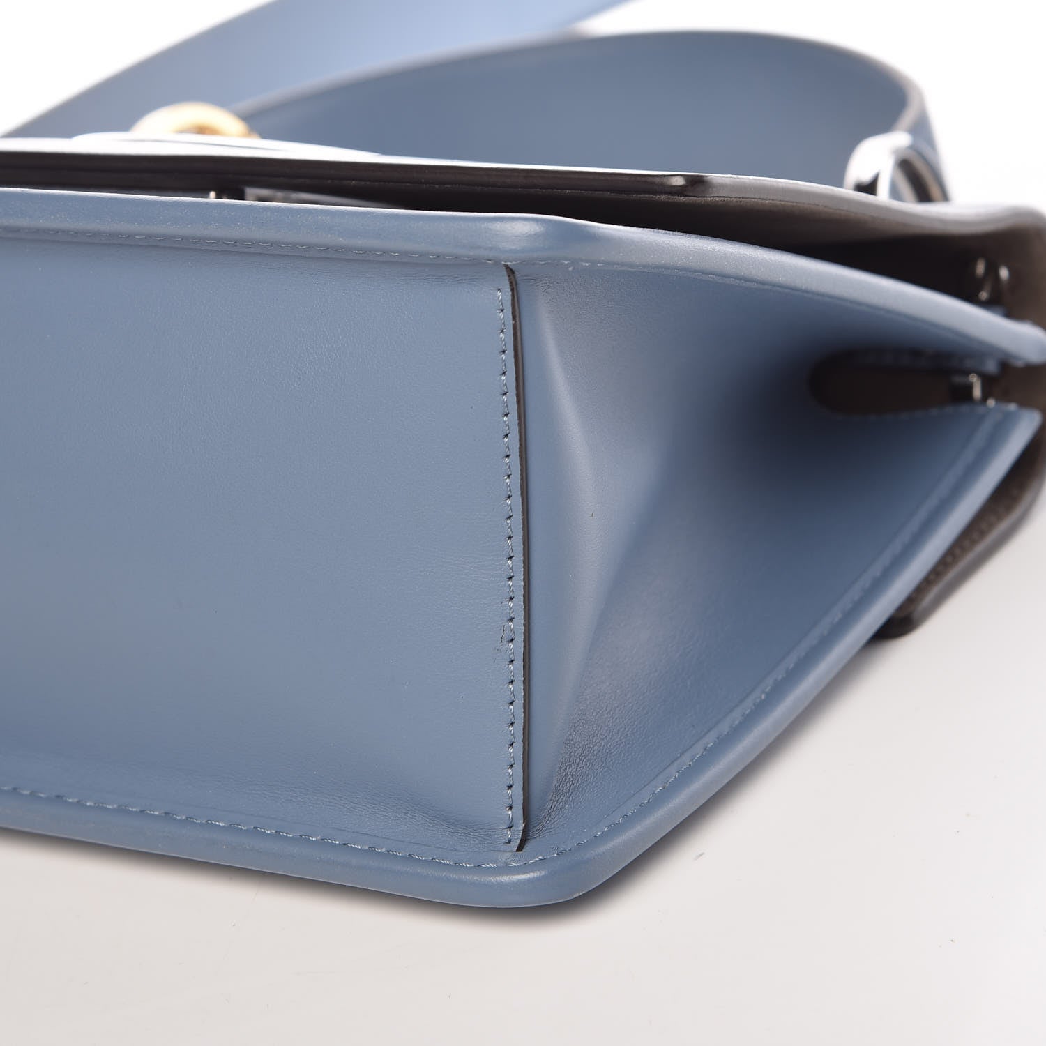 Fendi Vitello Century Opaco F is Fendi Kan I Shoulder Bag Ceruleo 10 of 10