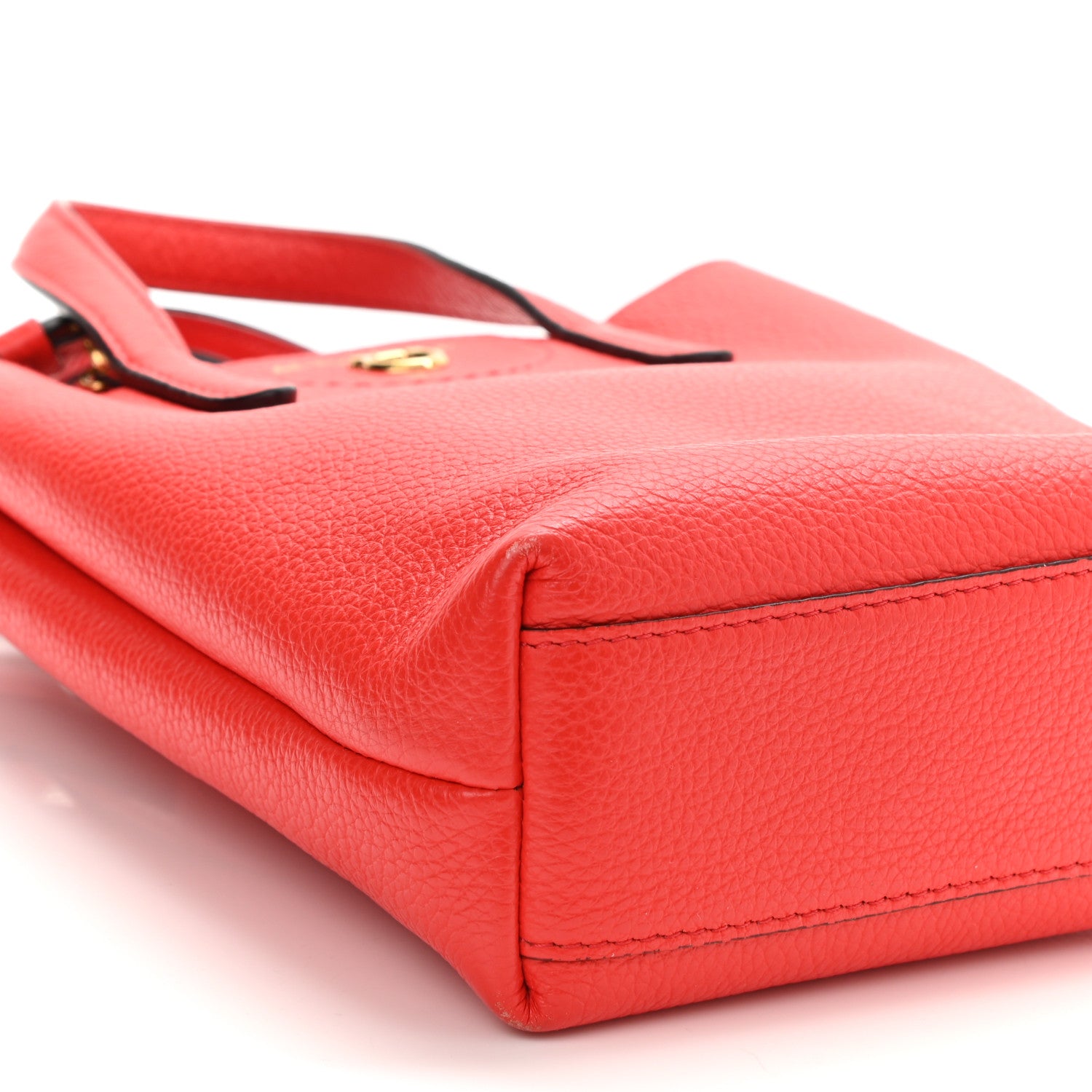 Salvatore Ferragamo Tumbled Calfskin Gancini Mini Bag Candy Apple Red 8 of 9