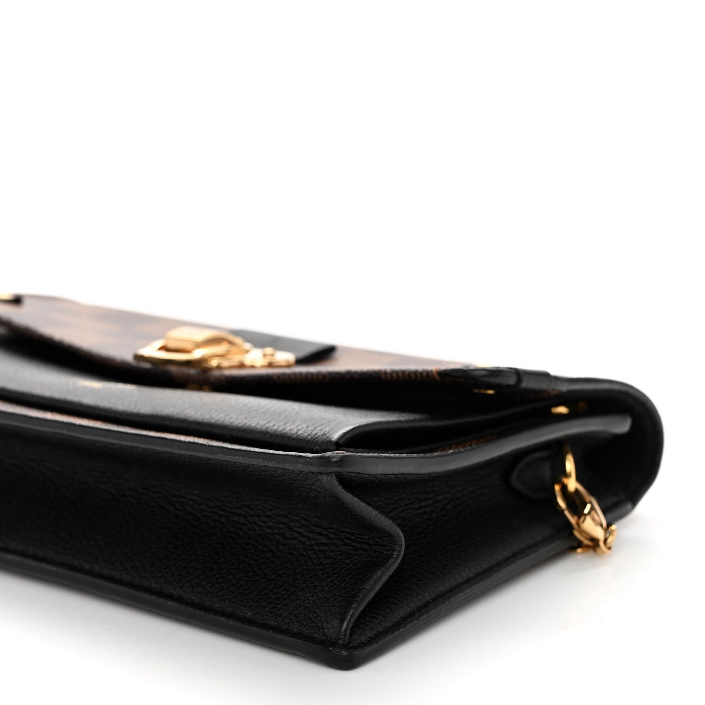 Damier Ebene Vavin Chain Wallet Black