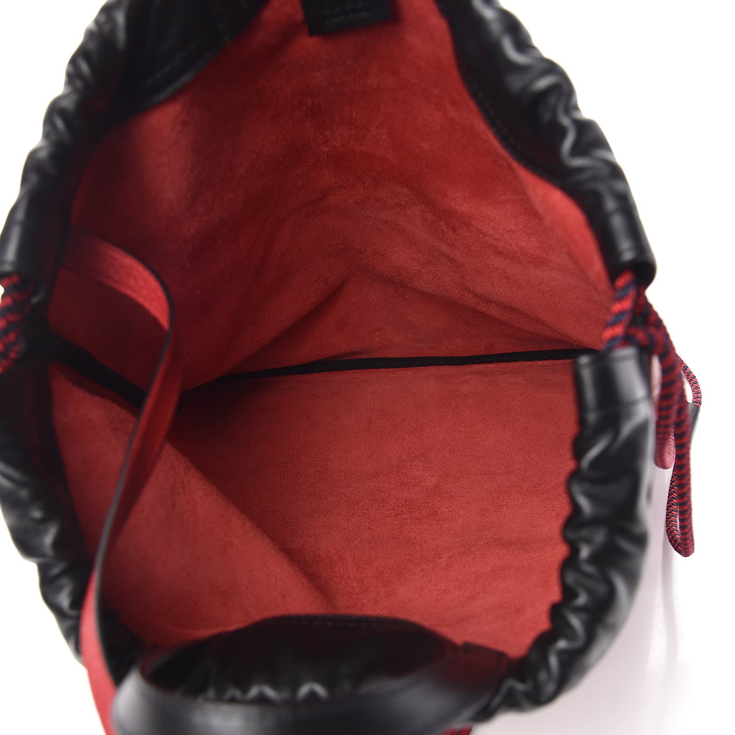 Gucci Calfskin Mens Logo Drawstring Backpack Red 8 of 12