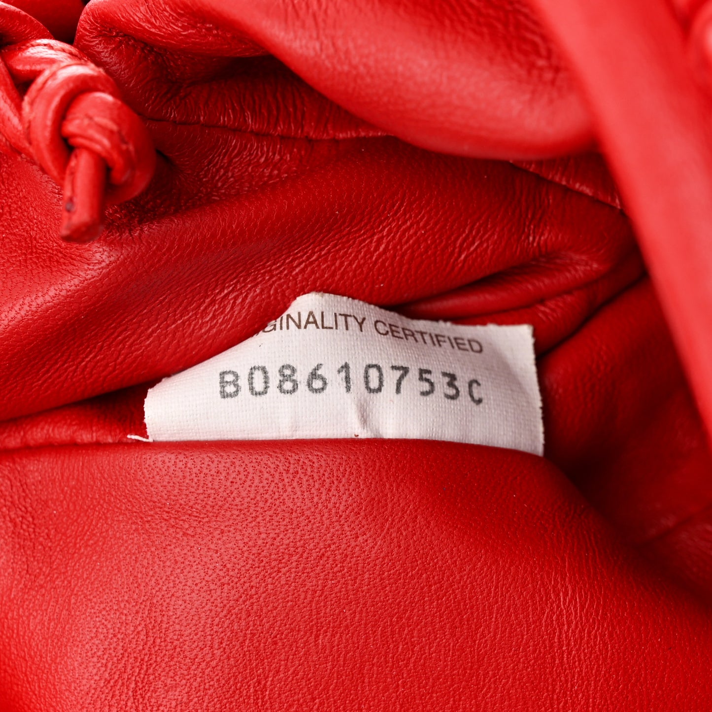 Nappa Intrecciato The Mini Pouch Bright Red