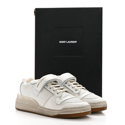 Saint Laurent Calfskin Perforated Womens SL24 Sneakers 37 White 9 of 9
