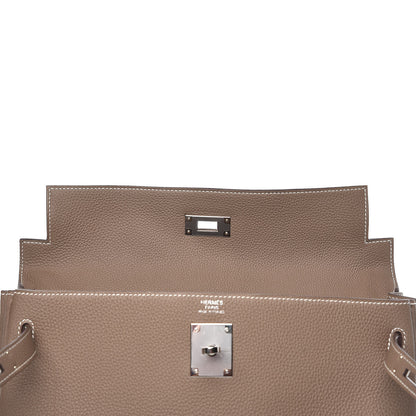 Hermes Togo Kelly Retourne 32 Etoupe 18 of 34