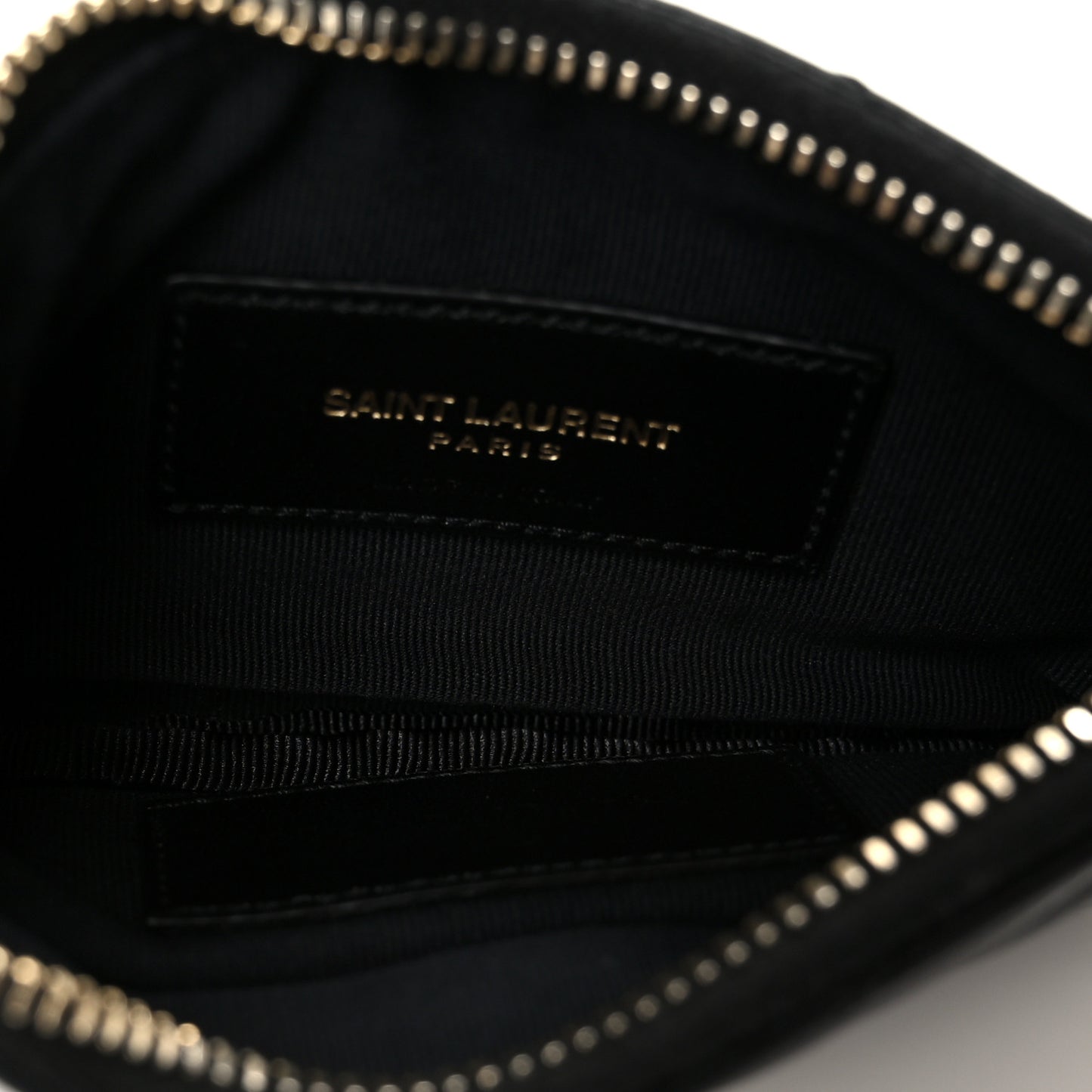 Calfskin Matelasse Monogram Key Pouch Black