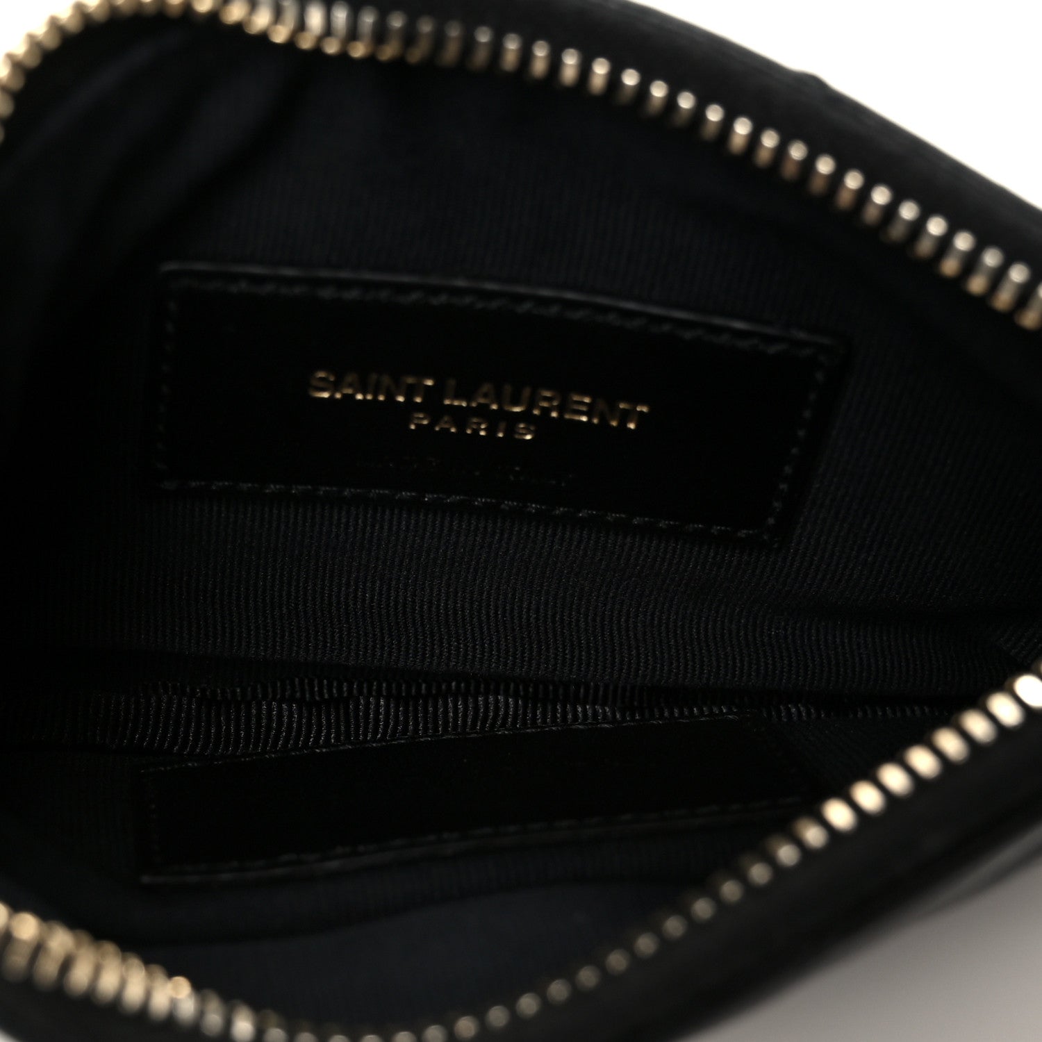 Saint Laurent Calfskin Matelasse Monogram Key Pouch Black 5 of 8