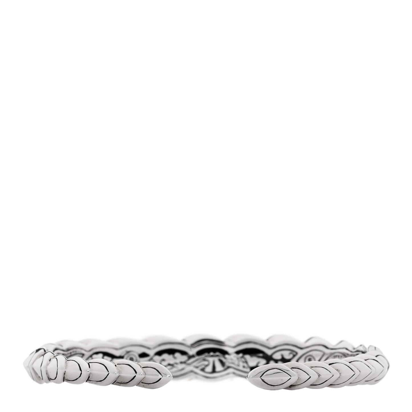 Sterling Silver Slim Legends Naga Dragon Scale Flex Cuff Bracelet