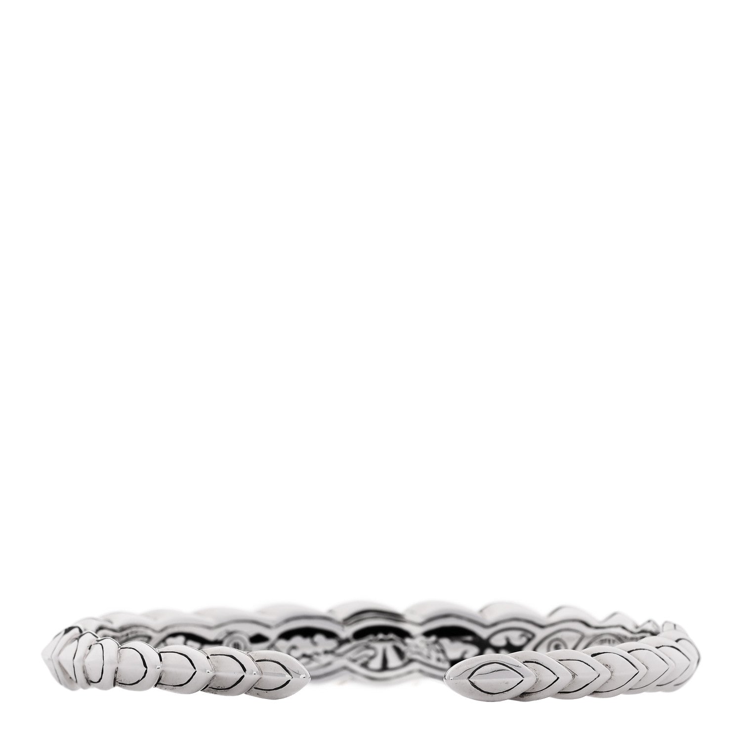 John Hardy Sterling Silver Slim Legends Naga Dragon Scale Flex Cuff Bracelet 2 of 4