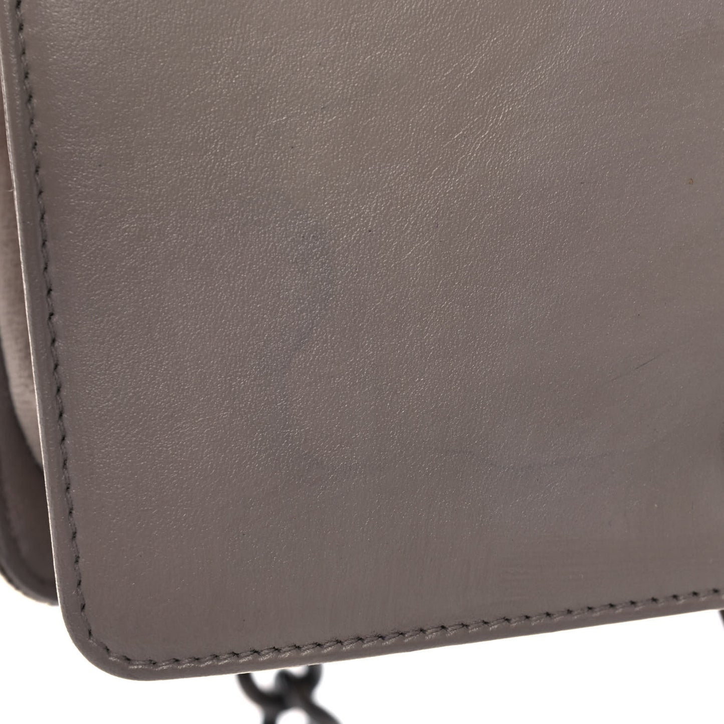 Velvet Quilted Small Boy Flap Grey