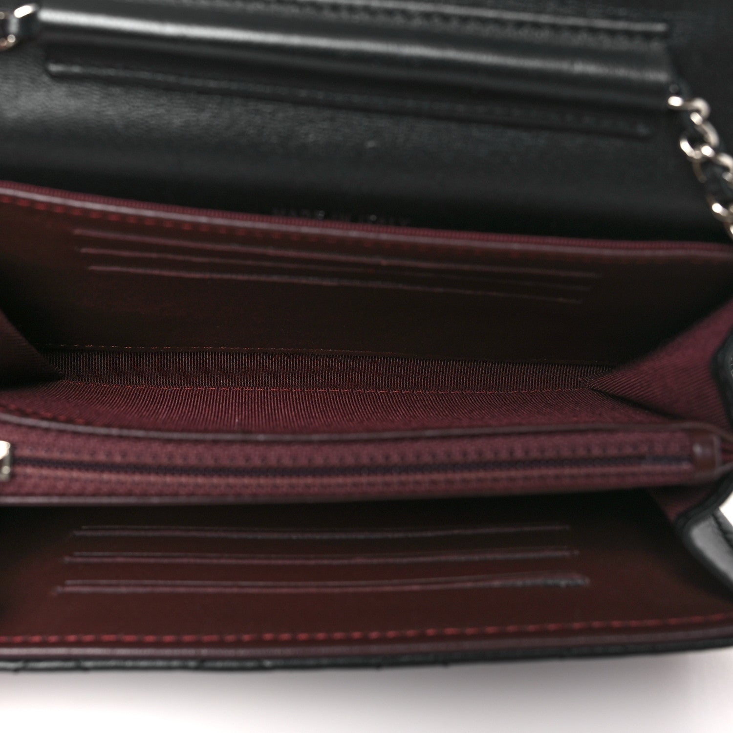 Chanel Lambskin Quilted Mini French Wallet On Chain WOC Black 5 of 11