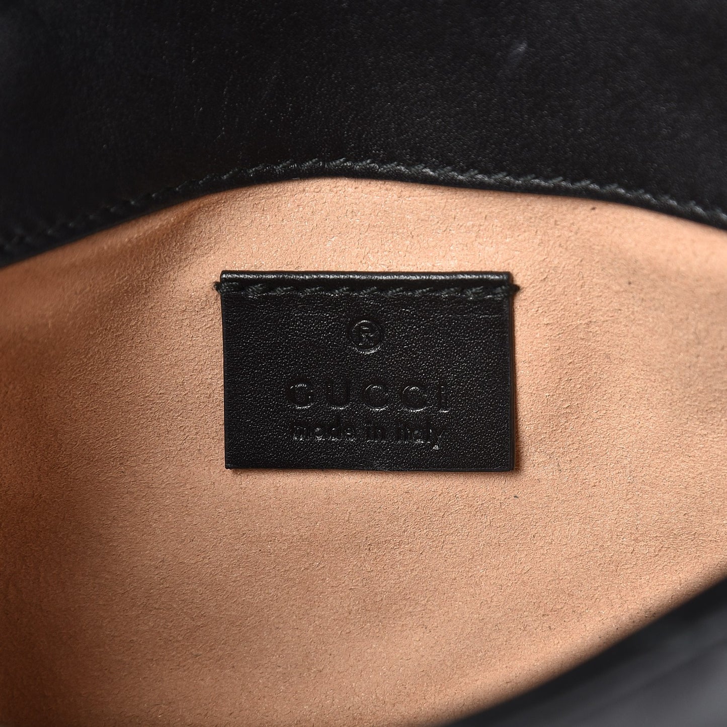Calfskin Matelasse Super Mini GG Marmont Shoulder Bag Black