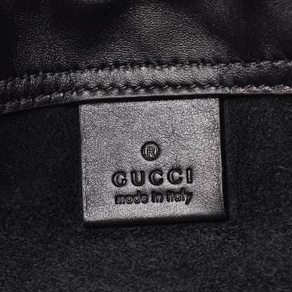 Gucci Calfskin Logo Drawstring Backpack Black 7 of 11