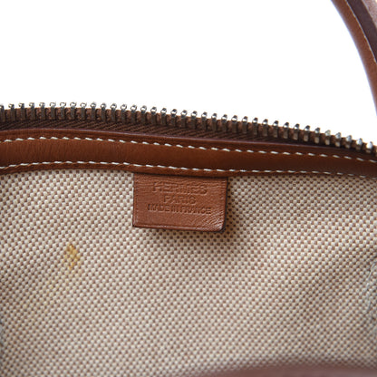 Hermes Toile Natural Barenia Polochon Mademoiselle Bag 6 of 12