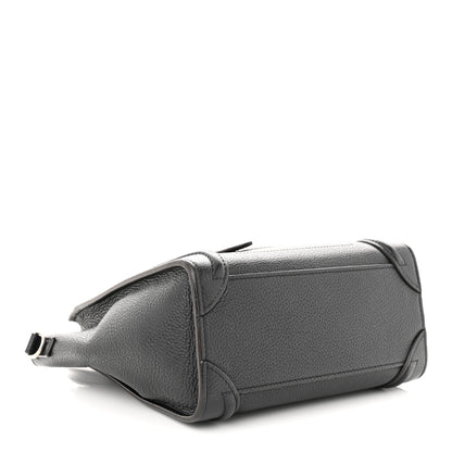 Celine Drummed Calfskin Nano Luggage Black 4 of 10