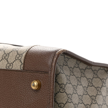 Gucci GG Supreme Monogram Web Large Ophidia Carry-On Duffle Bag Beige New Acero 10 of 18
