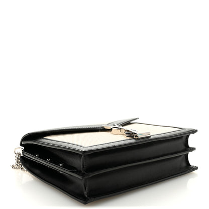 Saint Laurent Canvas Calfskin Classic Monogram Cassandra Natural Black 4 of 10