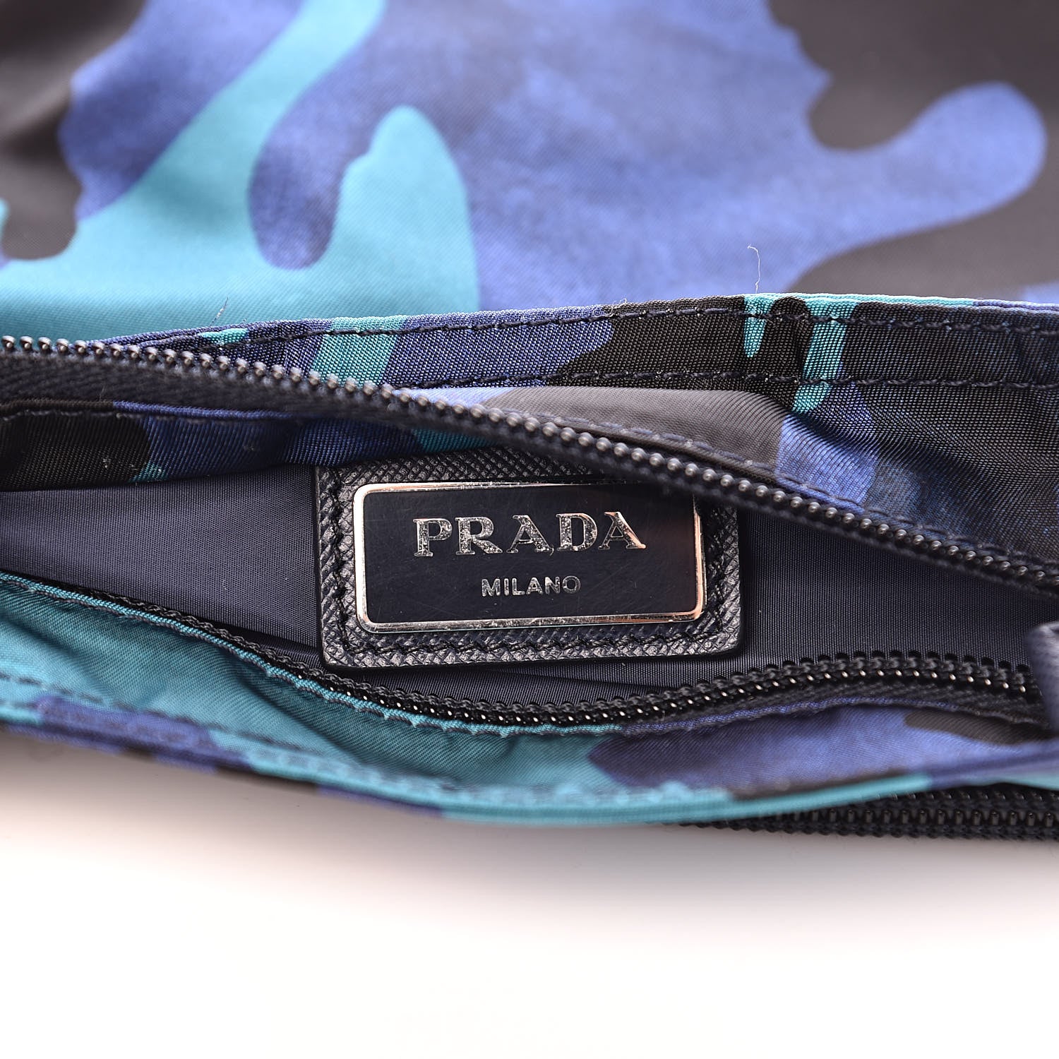 Prada Tessuto Nylon Camouflage Flat Messenger Royal 6 of 9