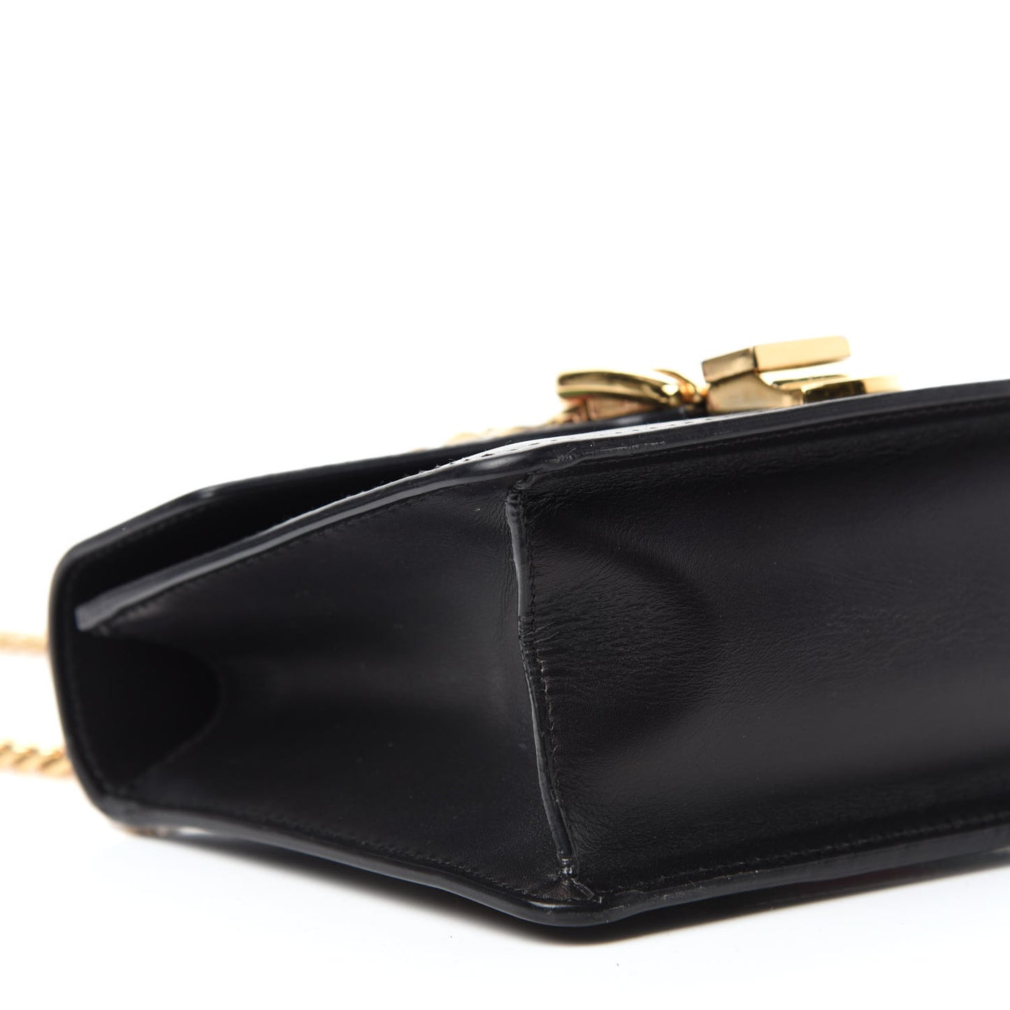 Calfskin Mini Sylvie Chain Shoulder Bag Black