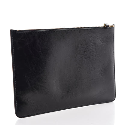 Christian Dior Crinkled Calfskin J'Adior Flat Clutch Black 3 of 6
